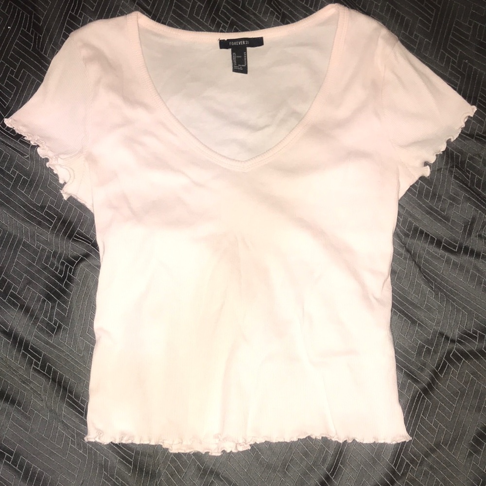 v neck crop top
